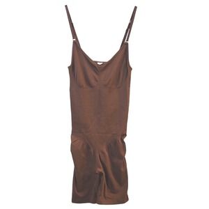 Womens Shapewear Full Body Shaper Compression Tummy Control Bodysuit XL Brown